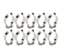 ComfyHarbor Confezione da 10 clip in spugna a molla di tipo aperto, in acciaio al manganese, resistenti, per riporre le pareti del garage, clip a molla argentate per scope, rastrelli, tubi (6 mm-28 mm