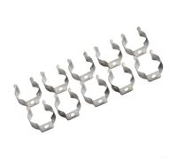 ComfyHarbor Confezione da 10 clip in spugna a molla di tipo aperto, in acciaio al manganese, resistenti, per riporre le pareti del garage, clip a molla argentate per scope, rastrelli, tubi (6 mm-28 mm