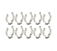 ComfyHarbor Confezione da 10 clip in spugna a molla di tipo aperto, in acciaio al manganese, resistenti, per riporre le pareti del garage, clip a molla argentate per scope, rastrelli, tubi (6 mm-28 mm