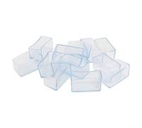 ComfyHarbor Confezione da 12 coprisedia in PVC trasparente, rettangolari, antiscivolo, per mobili e tavoli, riduzione del rumore, per casa e ufficio (30 x 60 mm)