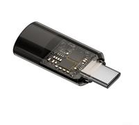ComfyHarbor Confezione da 2 adattatori audio 3 in 1 per ricarica e ricarica dati da jack femmina a USB C maschio, convertitore portatile e stabile, ricarica rapida (trasparente)