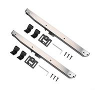 ComfyHarbor Confezione da 2 meccanismi di chiusura ammortizzata argento per ammortizzatore scorrevole Barn Door Hardware Track Kit, design senza fori, montaggio dietro la guida con ganci ed esagono