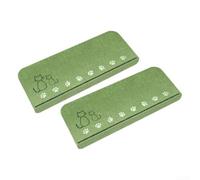 ComfyHarbor Confezione da 2 tappetini per gradini, antiscivolo, silenziosi, in PVC, con sicurezza che si illuminano al buio, lavabili e su misura, per gradini domestici, 55 x 22 cm, beige (verde)
