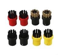 ComfyHarbor Confezione da 8 ugelli rotondi in nylon e acciaio inossidabile, per pulitori a vapore SC1 SC2 SC3 SC4 SC5 SC7 CTK10, strumenti per pulizia profonda della malta del bagno della cucina