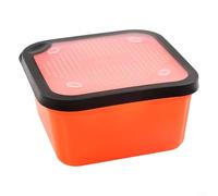 ComfyHarbor Contenitore 2 in 1 per pellet e esche per vermi rossi, con coperchio perforato per drenare l'acqua, contenitore ventilato per esche vive per pesca alla carpa, arancione (8.5-OS)