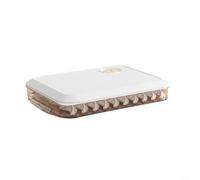 ComfyHarbor Contenitore per gnocchi in plastica trasparente con coperchio, vassoio per alimenti in PP per l'organizzazione del frigorifero, design impilabile per risparmiare spazio, fondo interno