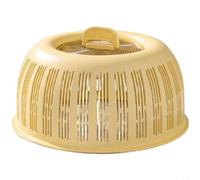 ComfyHarbor Copertura per alimenti 2 in 1 con rete traspirante, design resistente ai parassiti per la conservazione della cucina, cesto di frutta impilabile e colino per verdure in rosa o giallo