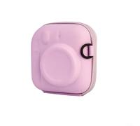 ComfyHarbor Custodia rigida in EVA per fotocamera con tracolla, per Instax, per Mini serie 12, 11, 9, 8, 7+, custodia protettiva in PU con doppia cerniera per viaggi e uso quotidiano (viola)