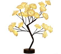ComfyHarbor Decorazione per camera da letto, luce notturna a LED a forma di fiore, alimentata tramite USB, lampada da tavolo morbida e luminosa, con diversi colori per rilassarsi (giallo)