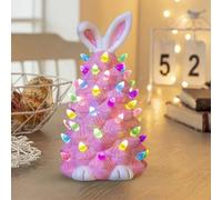 ComfyHarbor di per pasqua in Resina Illuminato con Coniglio di per pasqua | Design incantevole, luce , figura coniglio giocosa, resina , per ideale feste