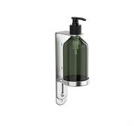 ComfyHarbor Dispenser di sapone da parete con bottiglia, supporto in acciaio inox da 300 ml, per shampoo, gel doccia, lozioni per bagnoschiuma, ricarica manuale per liquidi (1 bottiglia)