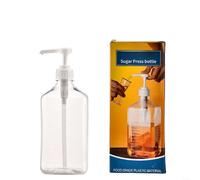 ComfyHarbor Dispenser pressato a mano per sciroppo di caffè al fruttosio, bottiglia in PP per alimenti, con pompa a molla in acciaio inossidabile, quantificatore preciso da 5 CC-10 cc, per uso