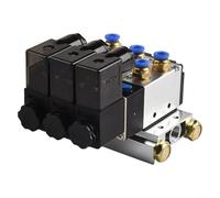 ComfyHarbor Elettrovalvola pneumatica 4V210-08, DC 24V 2 Posizione 5 Vie Valvola di controllo, con base di montaggio e set silenziatore per automazione