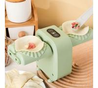 ComfyHarbor Formina elettrica per ravioli, macchina automatica per ravioli con 2 modalità, avvolgitore ricaricabile da 1000 mAh per rotoli Wonton Potsticker, gadget da cucina in PC PP, grigio (verde)