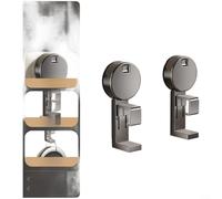 ComfyHarbor Gancio a ventosa per lavabo, organizer regolabile da parete per bagno, per riporre il lavaggio del viso, supporto salvaspazio, per zona lavandino, senza foratura necessaria (grigio, 2