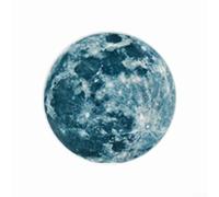 ComfyHarbor Glow in for Dark for Moon Stickers 12 cm PVC Wall Decor Glow in for (blu)