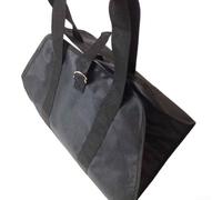 ComfyHarbor Grande borsa per legna da ardere, in cotone cerato, per legna da ardere, resistente, 101 x 47 cm, Verde, Is black, Archiviazione compatta
