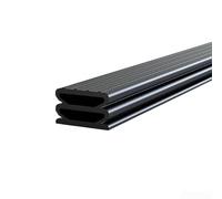 ComfyHarbor Guarnizione in silicone a forma di D, 6 m, per porte e finestre, insonorizzante, resistente alle intemperie, per bloccare il rumore, la polvere e gli insetti, con 3 rimbalzi (nero)