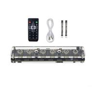 ComfyHarbor IN-8 Nixie Tube Clock Bases Versione Avanzata con Tubi Colon e Telecomando, USB-C 5V per interfaccia di alimentazione, per 6 cifre IN-8/NH-8 Glow Discharge Tubes