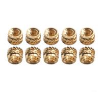 ComfyHarbor Inserti filettati in ottone, dadi zigrinati termofissati, per stampa 3D, inserti a vite in metallo M2-M6, per termoplastica, stampaggio a iniezione e montaggio su PCB