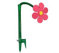 ComfyHarbor Irrigatore da giardino rotante automatico a 360°, copertura completa, per prati, aiuole, orti, con tubo in PE e paletto in schiuma, (rosso rosa)
