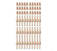 ComfyHarbor Kit di 60 pezzi per taglierina al plasma PT-31, elettrodi e ugelli in rame per torcia CUT50 CT312 40A, taglio massimo 12 mm, 30 punte 30 elettrodi