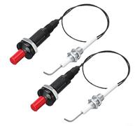 ComfyHarbor Kit di accensione piezoelettrica per griglie a gas, stufe, camini, riscaldatori, 18 kV, batteria a pulsante ad alta tensione, generatore di scintille con cavo da 50 cm, confezione da 2