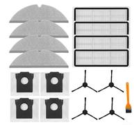 ComfyHarbor Kit di accessori di ricambio per robot aspirapolvere Dream D20 Plus, filtro, panni mocio, sacchetti per la polvere e spazzole laterali, microfibra e nylon