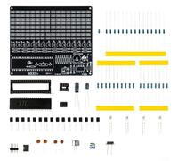 ComfyHarbor Kit di luci LED fai da te per SPECTRUM 8 x 16 per lampade ritmiche attivate dal suono Matrix con controllo vocale, sensibilità regolabile, alimentazione USB per progetti elettronici (A)