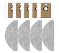 ComfyHarbor Kit di sostituzione panno e borsa per mocio, adatto per Narwal per robot aspirapolvere Freo S, 4 panni in microfibra + 5 sacchetti per la polvere ad alta tenuta