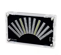 ComfyHarbor Kit di visualizzazione musicale a LED fai da te per spettro con custodia in acrilico, visualizzazione audio alimentata tramite USB, lavagna luminosa ritmica per appassionati di elettronica