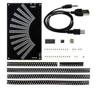 ComfyHarbor Kit di visualizzazione musicale a LED fai da te per spettro con custodia in acrilico, visualizzazione audio alimentata tramite USB, lavagna luminosa ritmica per appassionati di elettronica