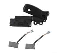 ComfyHarbor Kit interruttore a grilletto e spazzola di carbone compatibile con sega troncatrice DW708 tipi 3 e 4, sostituisce i numeri di parte 153609-00 e 381028-02, ricambio per utensili elettrici