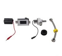 ComfyHarbor Kit valvola di scarico automatica per WC con controllo sensore a infrarossi, DC 6 V, risparmio idrico a doppio stadio, distanza di rilevamento regolabile 30-100 cm, regolazione integrata