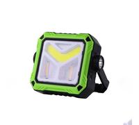 ComfyHarbor Lampada da lavoro a LED COB, ricaricabile tramite USB, angolo regolabile a 180°, resistente all'acqua, per campeggio all'aperto, riparazione auto, uso blu/verde/giallo (verdeB)