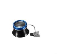 ComfyHarbor Lente d'ingrandimento a clip in lega di alluminio con lenti a doppio strato 5X 20X per riparazione orologi, creazione artistica e lavori artigianali, design leggero blu (dieci volte)
