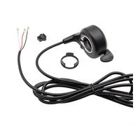 ComfyHarbor Leva di comando per acceleratore a pollice per bici elettrica, per scooter e bici elettrica, diametro 2,2 cm, in ABS nero, parte di ricambio con opzione porta SM (interfaccia maschio)