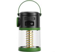 ComfyHarbor Luce solare a LED da campeggio ricaricabile, lanterna impermeabile per tenda da trekking, lampada di sicurezza a doppia modalità, luci per tende da sole, batteria da 1200 mAh, verde o