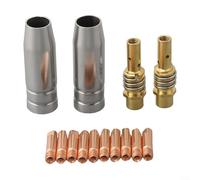 ComfyHarbor MIG MAG - Set di accessori per torcia di saldatura, ugello Powers M6 0,8 mm, ugelli a gas, per MB14/15, ML1500, G15, SB15, TBI150, ERGOPLUS15, compatibile con LUX, Merkle, GYS, per