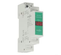 ComfyHarbor Misuratore di tensione a 1 via, montaggio su guida DIN, per rilevatore digitale a LED DC 11V-310V con doppia fibbia PROGETTATO, monitoraggio in tempo reale per pannelli di controllo