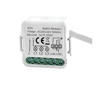 ComfyHarbor Modulo interruttore della luce 230 V nessun cavo neutro richiesto controllo vocale compatibile con app Life per automazione domestica 39,2 x 39,2 x 18 mm (3CH)
