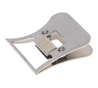 ComfyHarbor Morsetto a piuma in acciaio inox, strumento per legare le mosche, accessorio per la realizzazione di esche da pesca da 53,5 mm, per una tenuta sicura del materiale, clip argento leggero