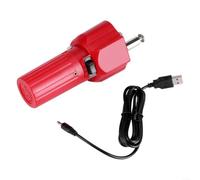 ComfyHarbor Motore elettrico per girarrosto da 5 V USB per barbecue, portatile, senza fili, 4,2 giri/min, basso rumore, resistente, per cucinare all'aperto, campeggio, picnic, rosso, 16,5 x 6,3 cm