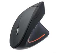 ComfyHarbor Mouse verticale ergonomico, mouse da gioco con cavo USB silenzioso, con design luminoso, per lavoro in ufficio e gioco a tarda notte per sessioni (nero)