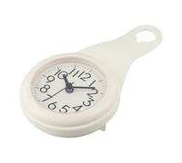 ComfyHarbor Orologio da parete silenzioso, impermeabile, con display digitale per bagno, doccia, timer con nastro pieghevole da appendere, funzionamento a batteria (bianco)