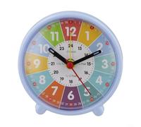 ComfyHarbor Orologio da parete silenzioso per bambini dai 4 agli 8 anni, 8,9 cm, con codice colore per quadrante, movimento al quarzo senza ticchettio, strumento didattico in a casa