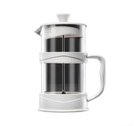 ComfyHarbor Pentola per caffettiera francese, resistente al calore, in vetro borosilicato, con filtro a rete fine, per preparare il tè in casa, con risultati fluidi, 800 ml, bianco (800 ml)