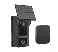 ComfyHarbor Per Tuya Telecamera Campanello Senza Fili Dotato Di Copertura Di Ricarica Solare, Sensore Di Rilevazione Di Movimento, Videocitofono, IP65 Impermeabile Per Protezione Esterna