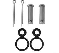 ComfyHarbor Perni con clip e rondelle, 11 x 40 mm, per pompa a mano tipo 75/nostalgia, 2 set di perni in metallo con manico sicuro, stabilità argento nero (lungo)