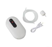 ComfyHarbor Pompa aeratore ricaricabile per esca viva, sistema di ossigeno, con ricarica USB, pietra porosa a tubo singolo, per acquari da 15-20 l (tubo singolo)